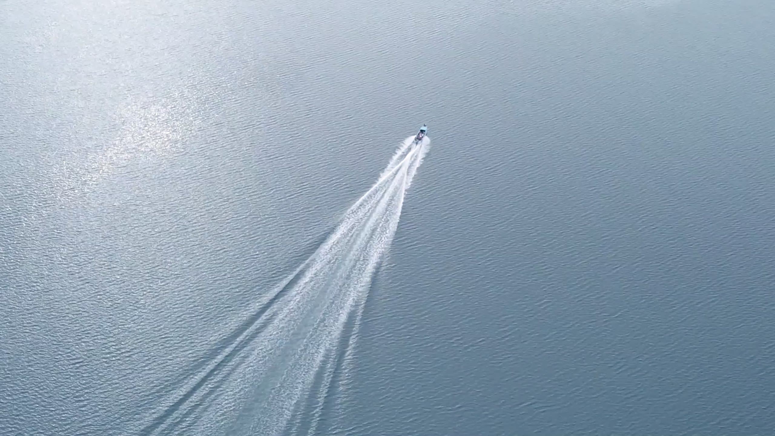 Aerial view of boat