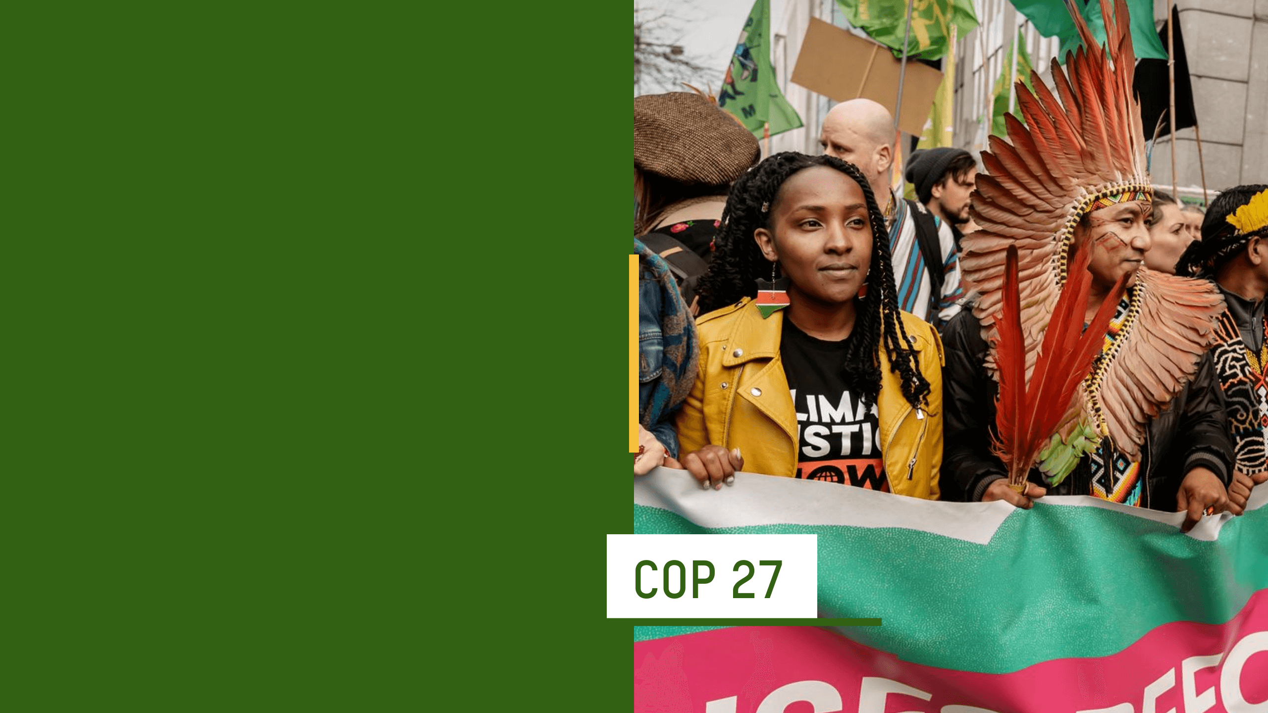 Elizabeth Wathuti, en la manifestación por el clima de 2022, en Bruselas.