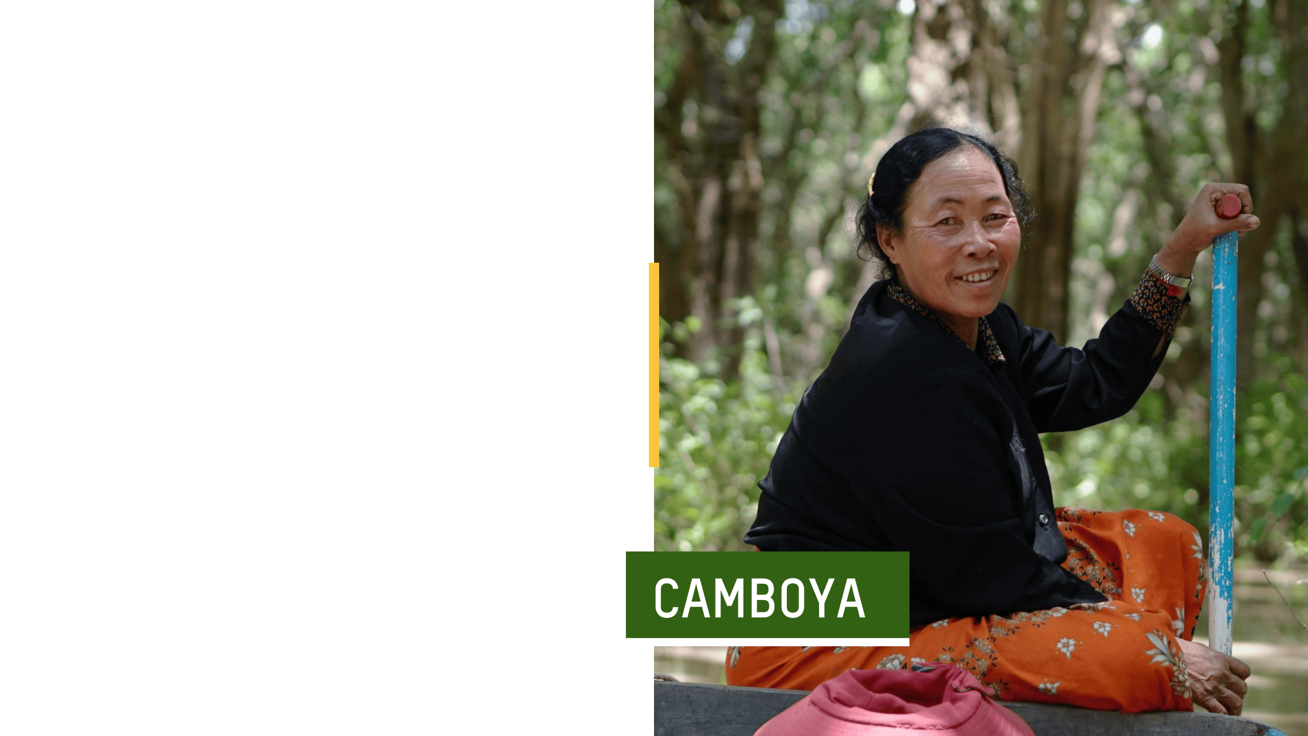 Ly Horn, de 55 años, conduce un barco turístico en Camboya.