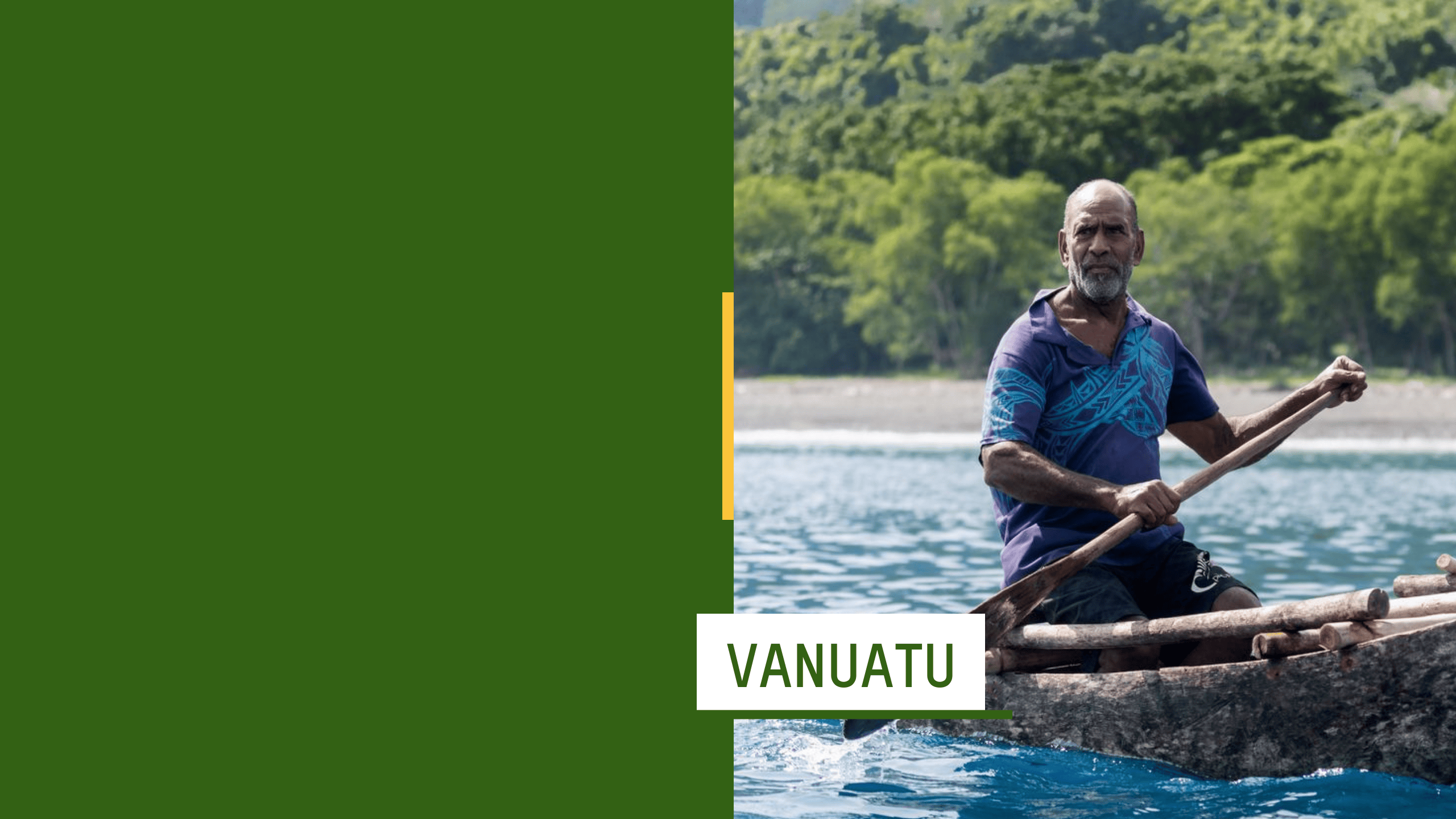 Pérdidas y daños en Vanuatu - Roy en su barco pesquero.