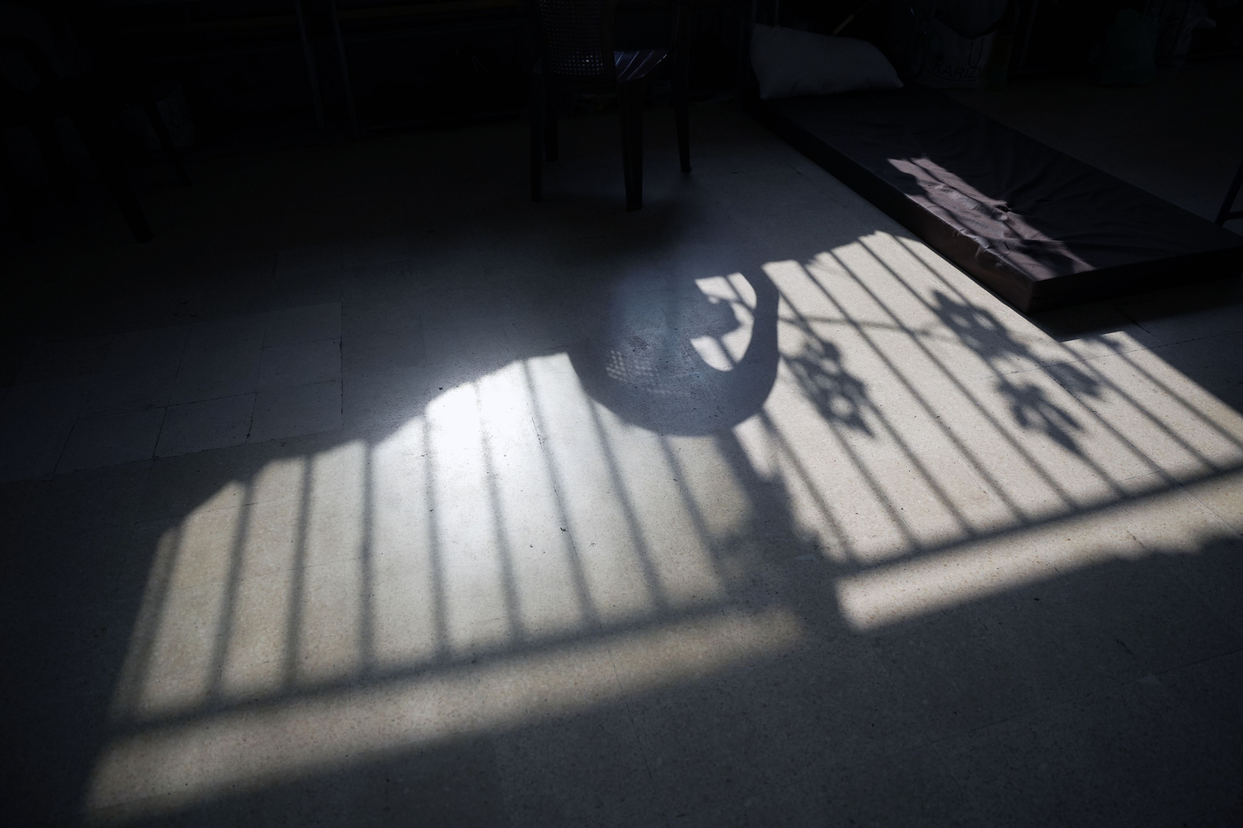 Reflection of a window on the floor