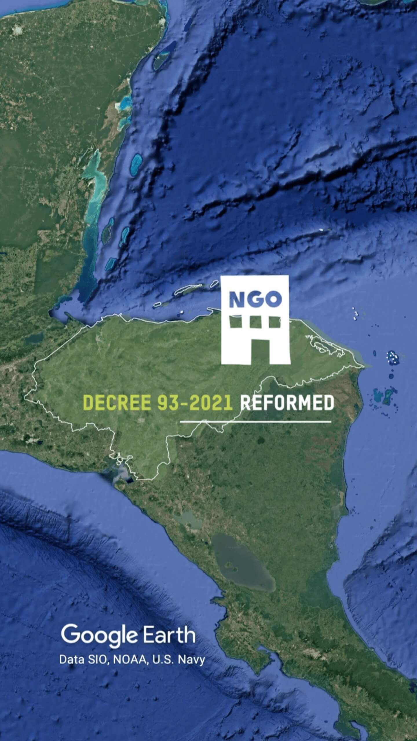 Map of Honduras: Decree 93-2021 reformed